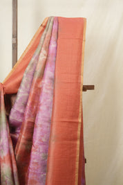 Red Multicolor Tussar Silk Saree - SRRMTSS1757