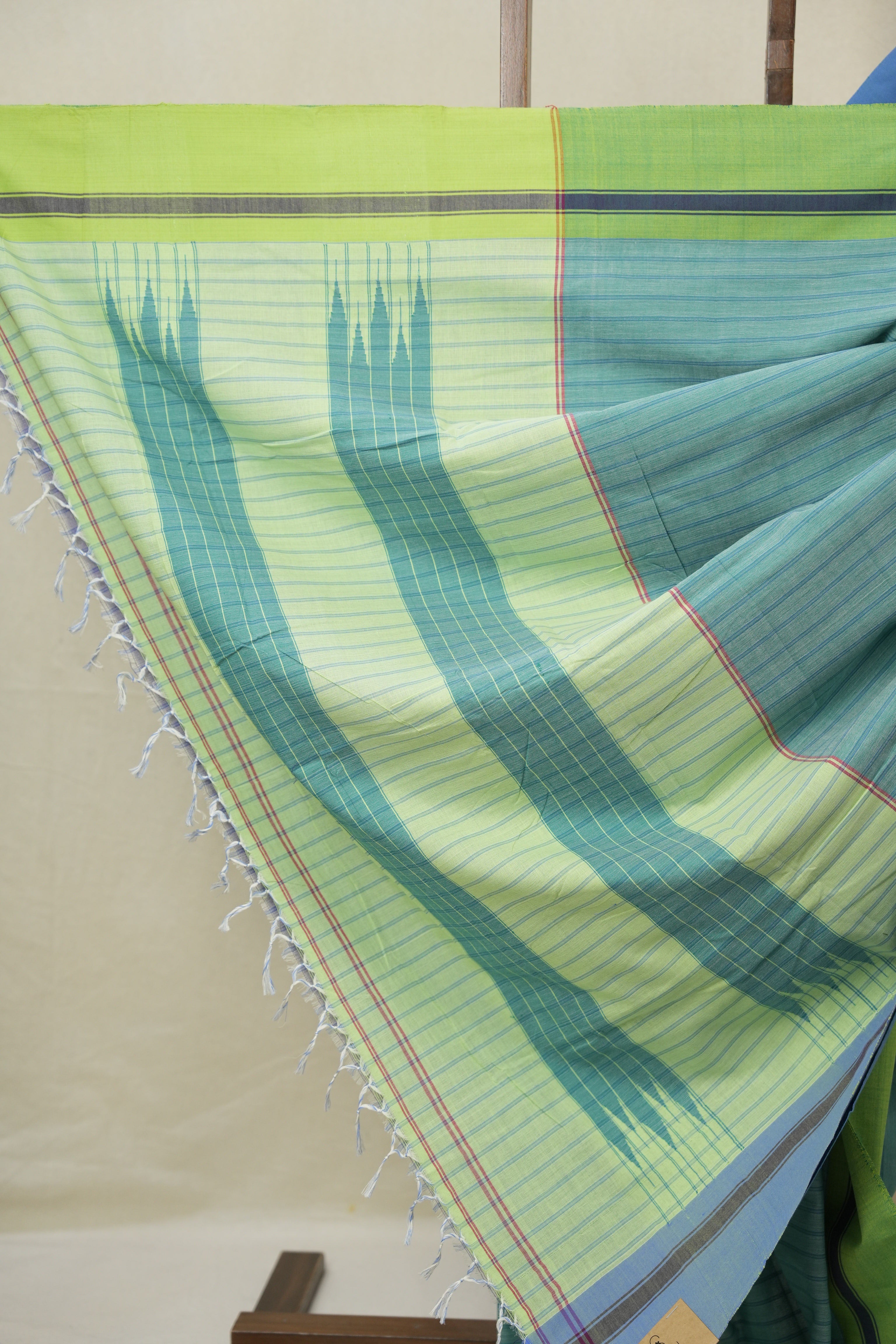 Sky Blue Cotton Ilkal Saree - SRSBCIS981