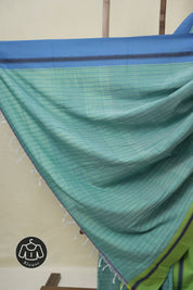 Sky Blue Cotton Ilkal Saree - SRSBCIS981
