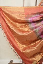 Red Multicolor Tussar Silk Saree - SRRMTSS1757