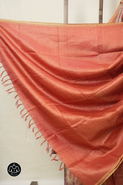 Red Multicolor Tussar Silk Saree - SRRMTSS1757