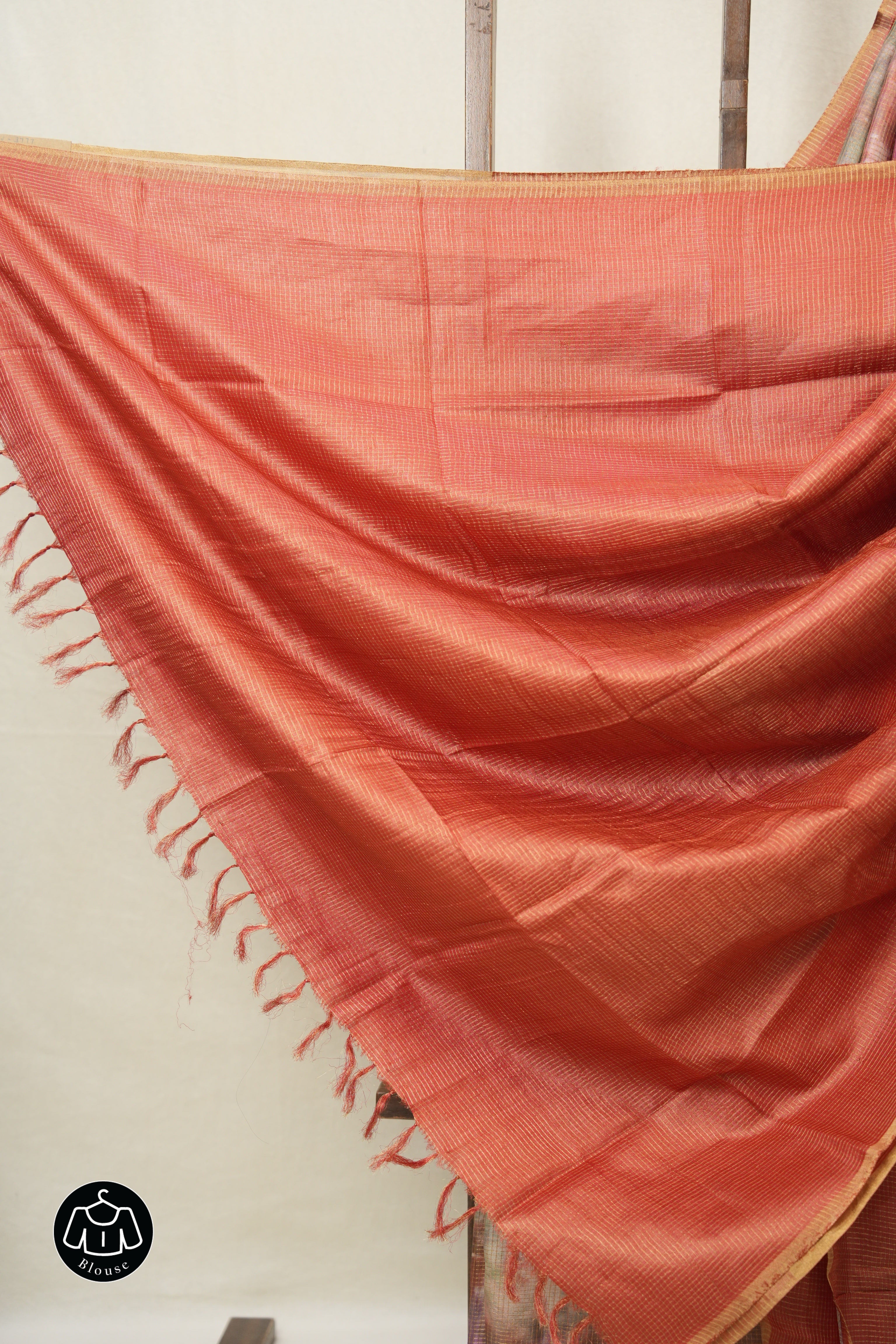 Red Multicolor Tussar Silk Saree - SRRMTSS1757
