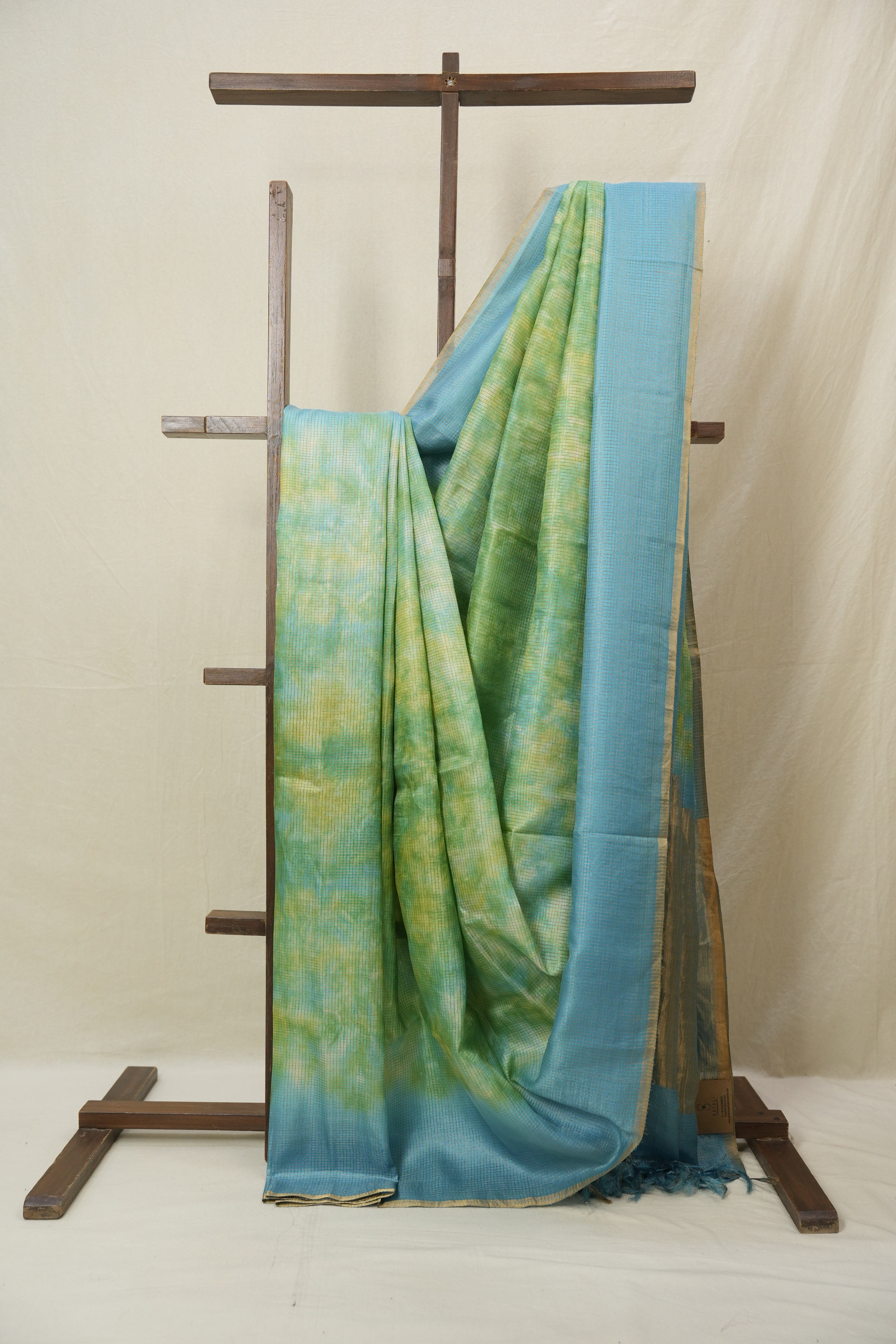 Blue Multicolor Tussar Silk Saree - SRBMTSS1762