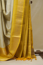 Ivory Soft Silk Saree - SRISSS431