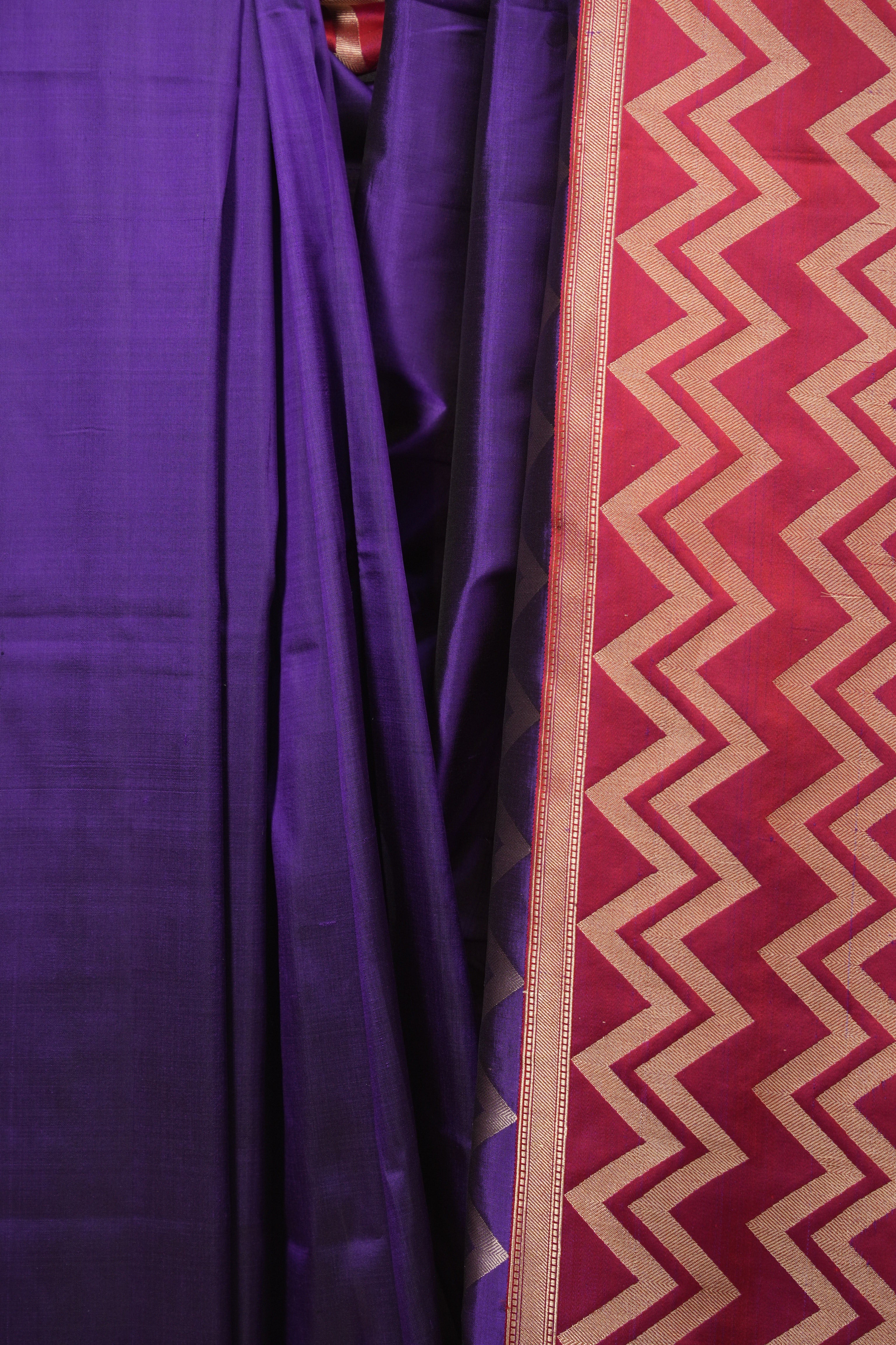 Purple Banarasi Silk Saree - SRPBSS986