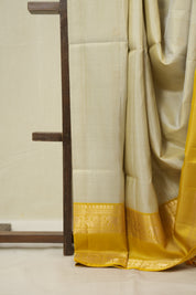 Ivory Soft Silk Saree - SRISSS431