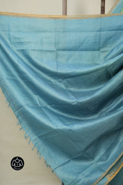 Blue Multicolor Tussar Silk Saree - SRBMTSS1762