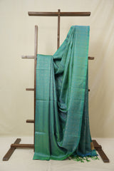 Two Tone Turquoise Soft Silk Saree - SRTTTSSS430