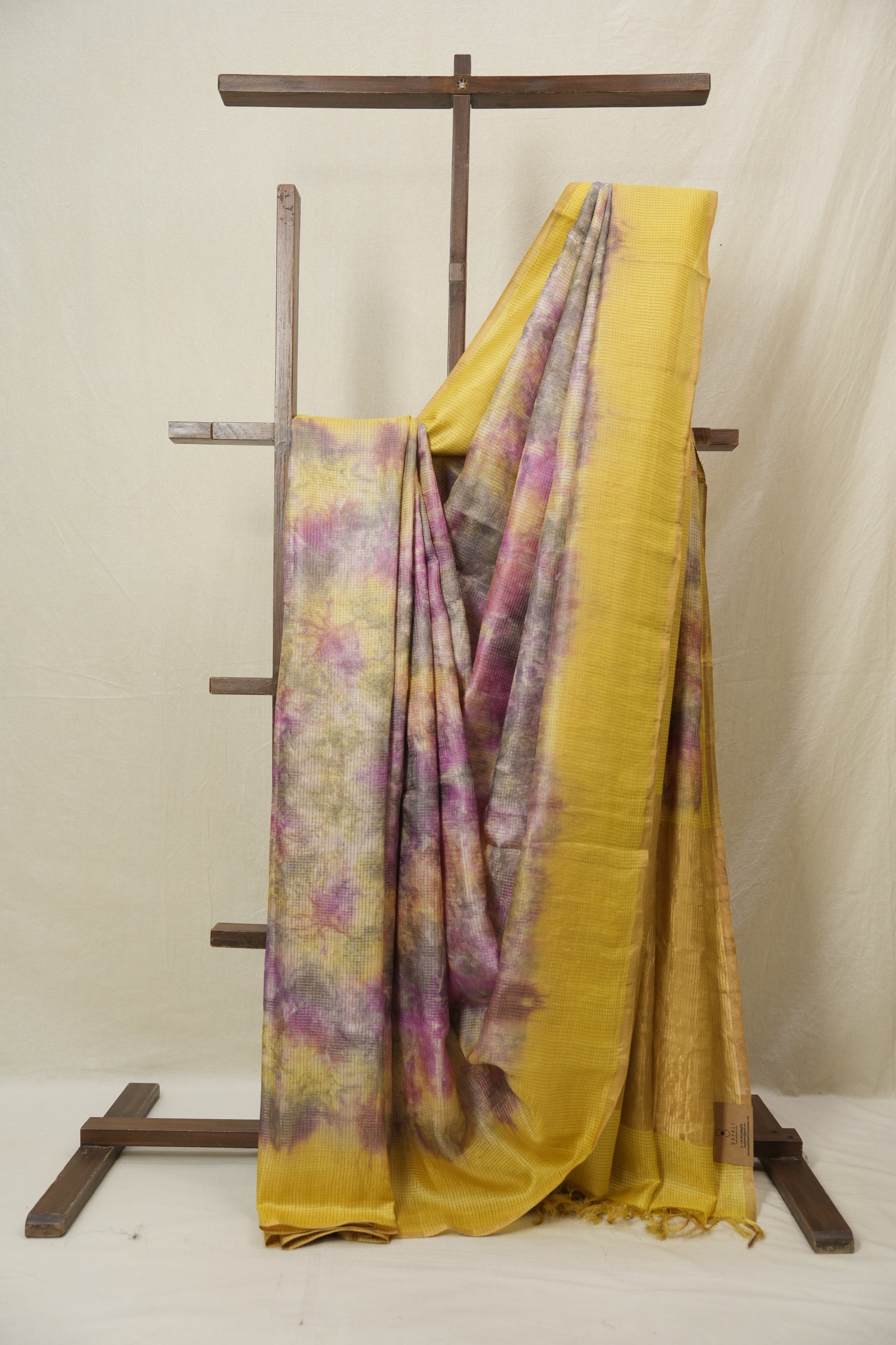 Yellow Multicolor Tussar Silk Saree - SRYMTSS1759
