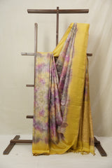 Yellow Multicolor Tussar Silk Saree - SRYMTSS1759