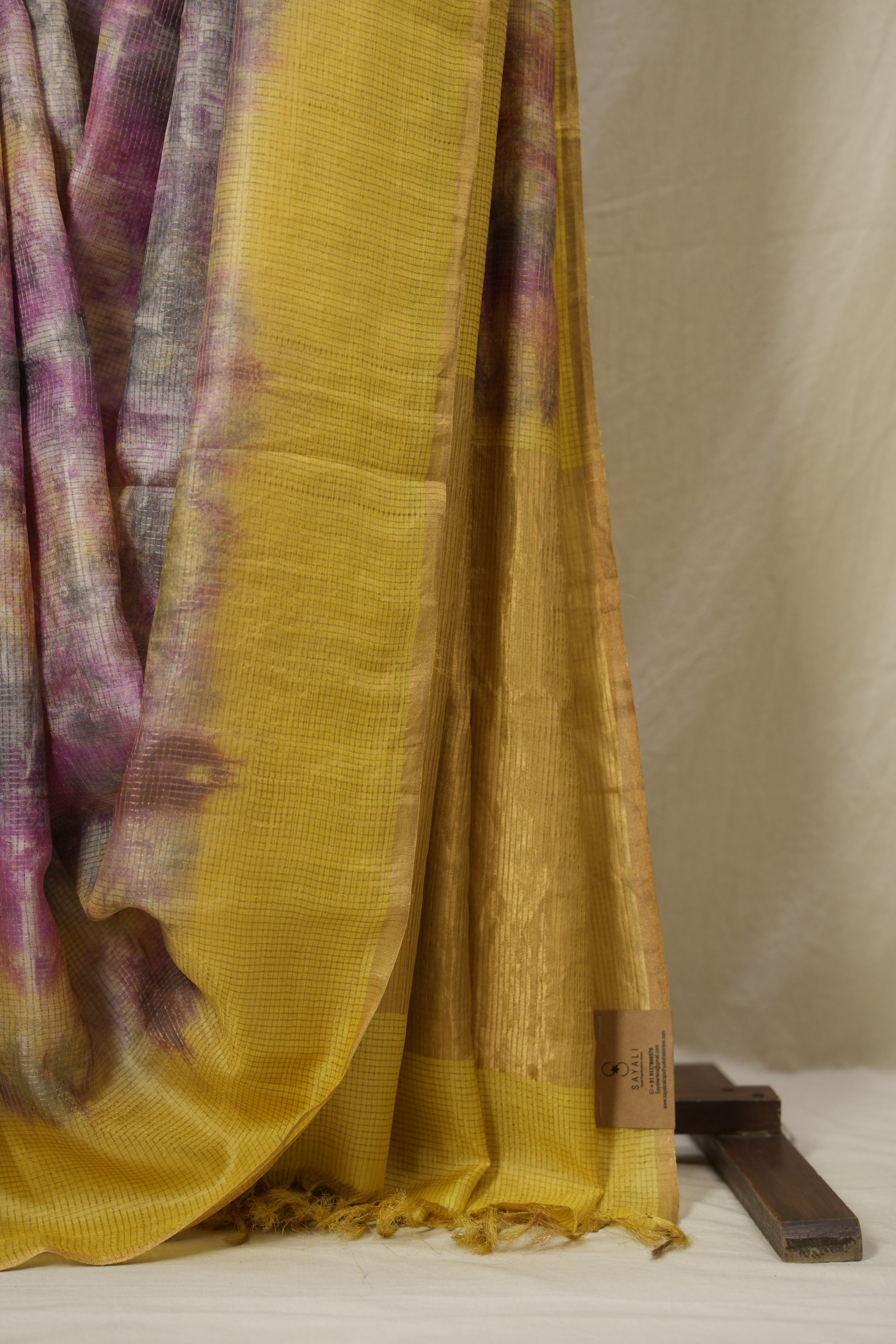 Yellow Multicolor Tussar Silk Saree - SRYMTSS1759