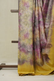 Yellow Multicolor Tussar Silk Saree - SRYMTSS1759