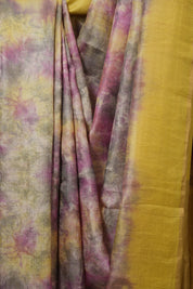 Yellow Multicolor Tussar Silk Saree - SRYMTSS1759