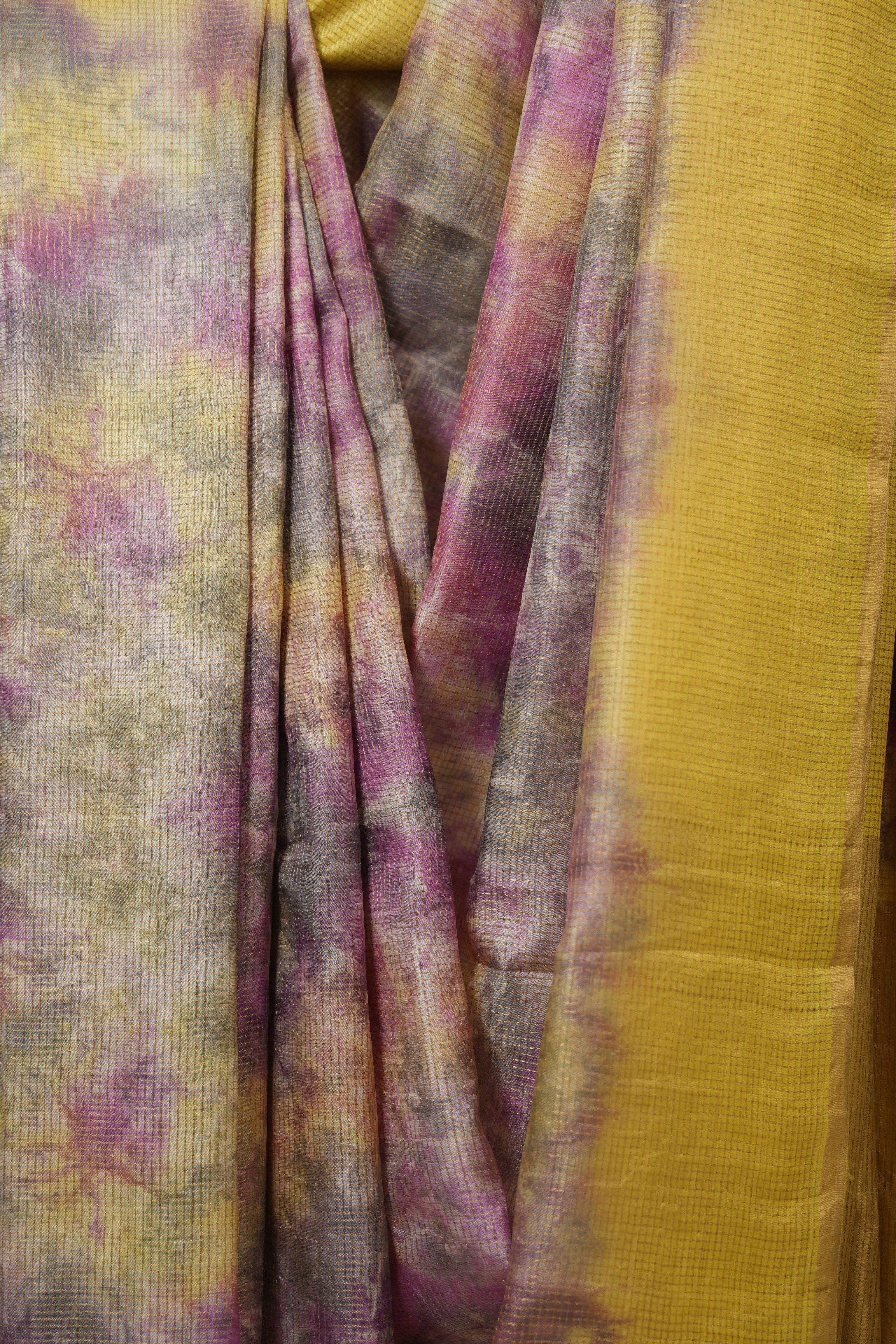 Yellow Multicolor Tussar Silk Saree - SRYMTSS1759