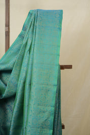 Two Tone Turquoise Soft Silk Saree - SRTTTSSS430