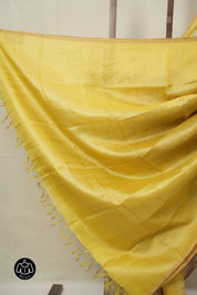 Yellow Multicolor Tussar Silk Saree - SRYMTSS1759