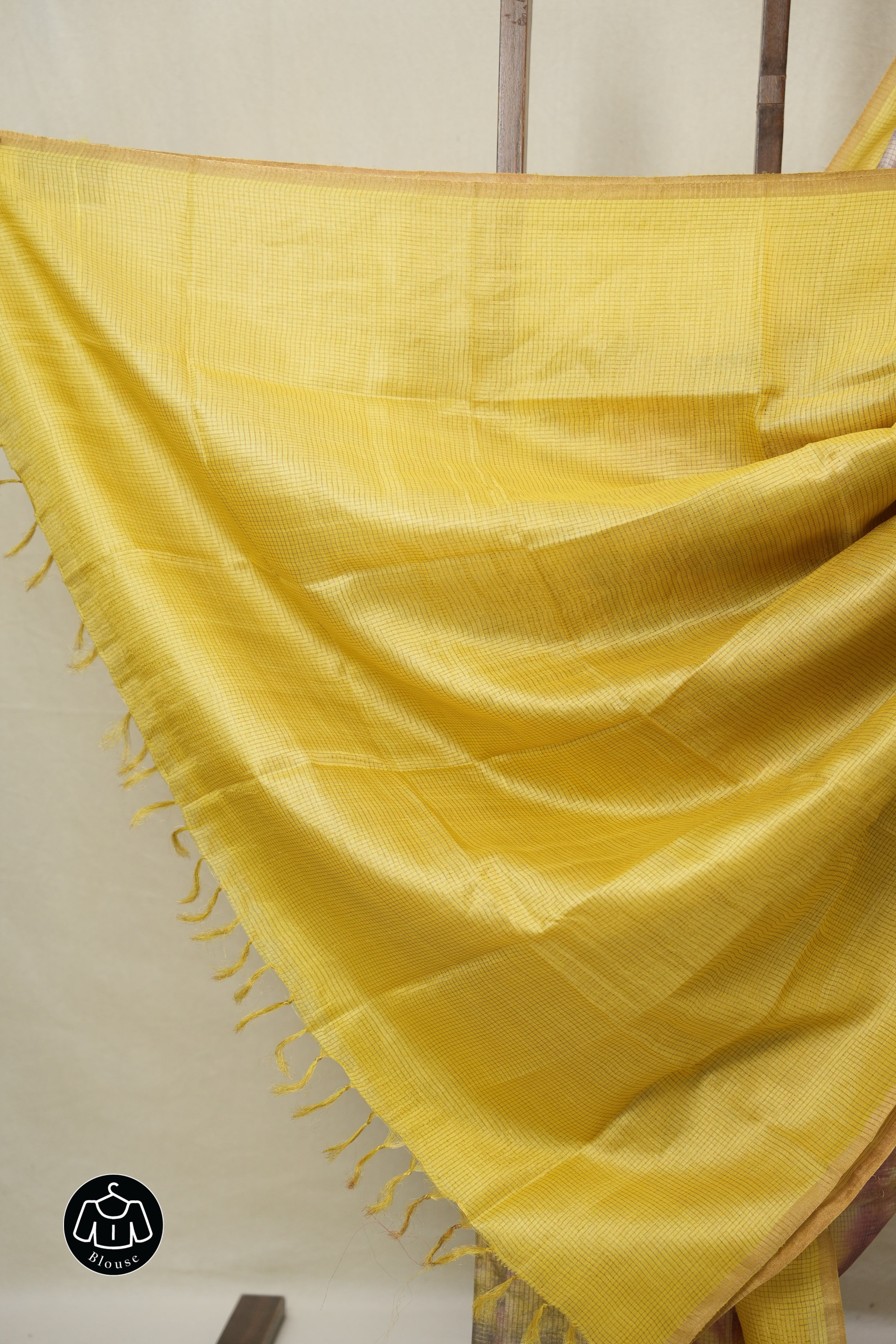 Yellow Multicolor Tussar Silk Saree - SRYMTSS1759