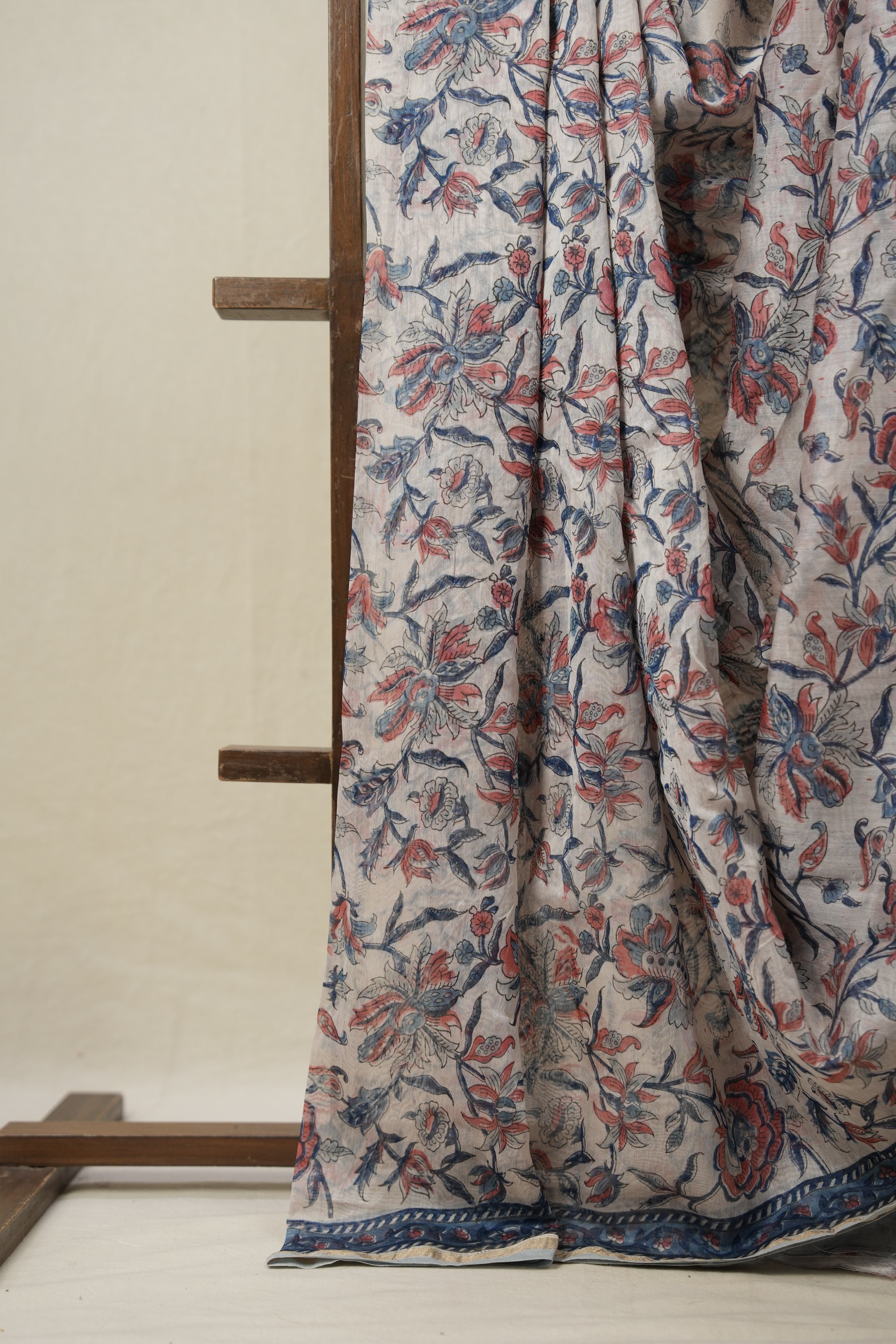 Off White HBP Cotton Silk Saree With Chanderi Border - SROWCSS1432