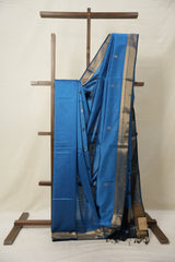 Teal Blue Maheshwari Saree - SRTBMS944