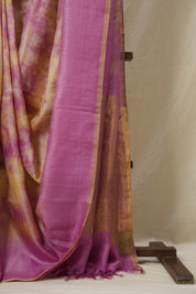 Pink Multicolor Tussar Silk Saree - SRPMTSS1761