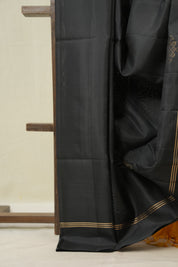 Black Soft Silk Saree - SRBSSS429