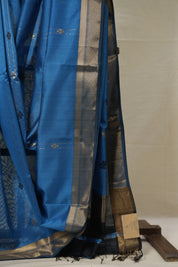 Teal Blue Maheshwari Saree - SRTBMS944