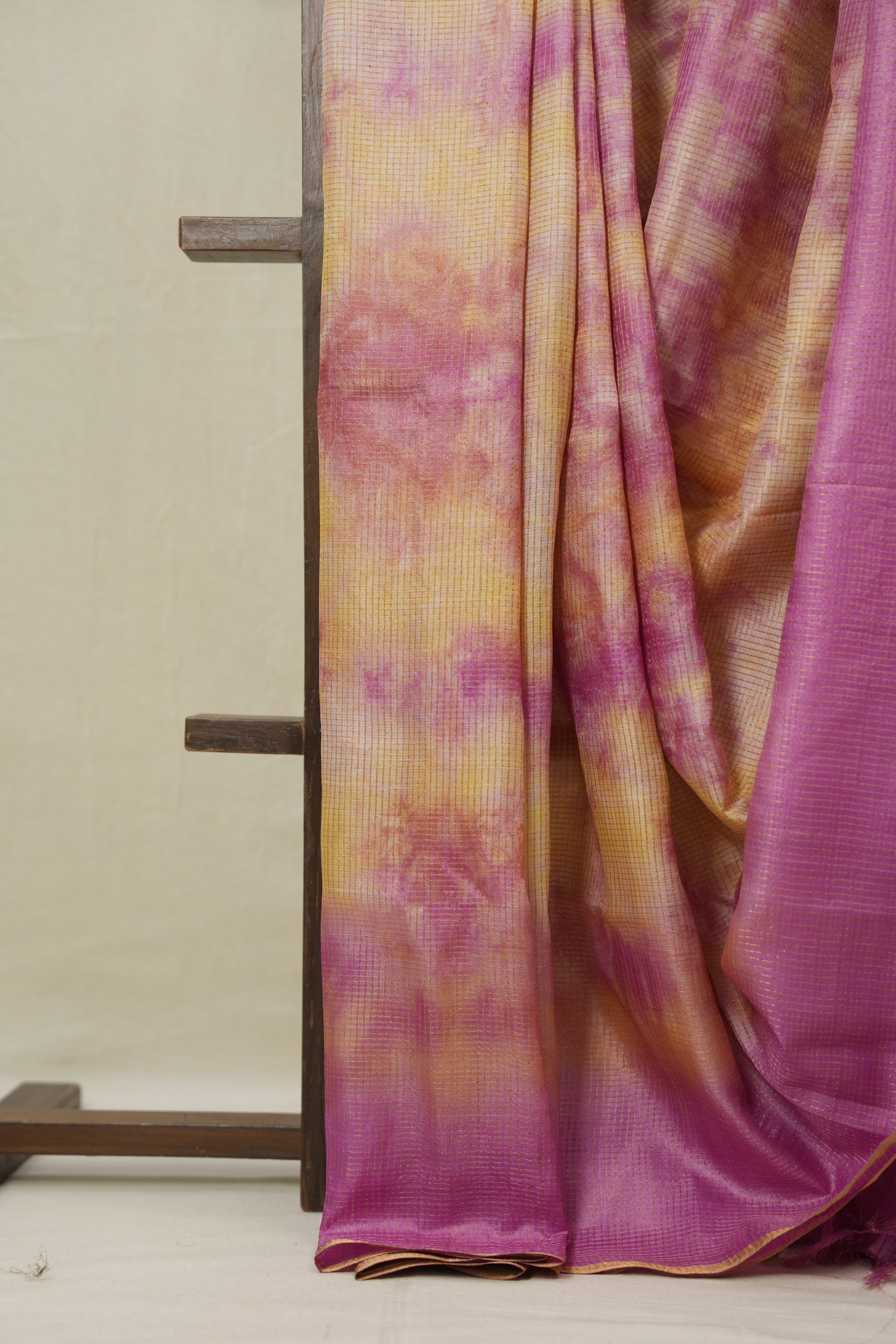 Pink Multicolor Tussar Silk Saree - SRPMTSS1761
