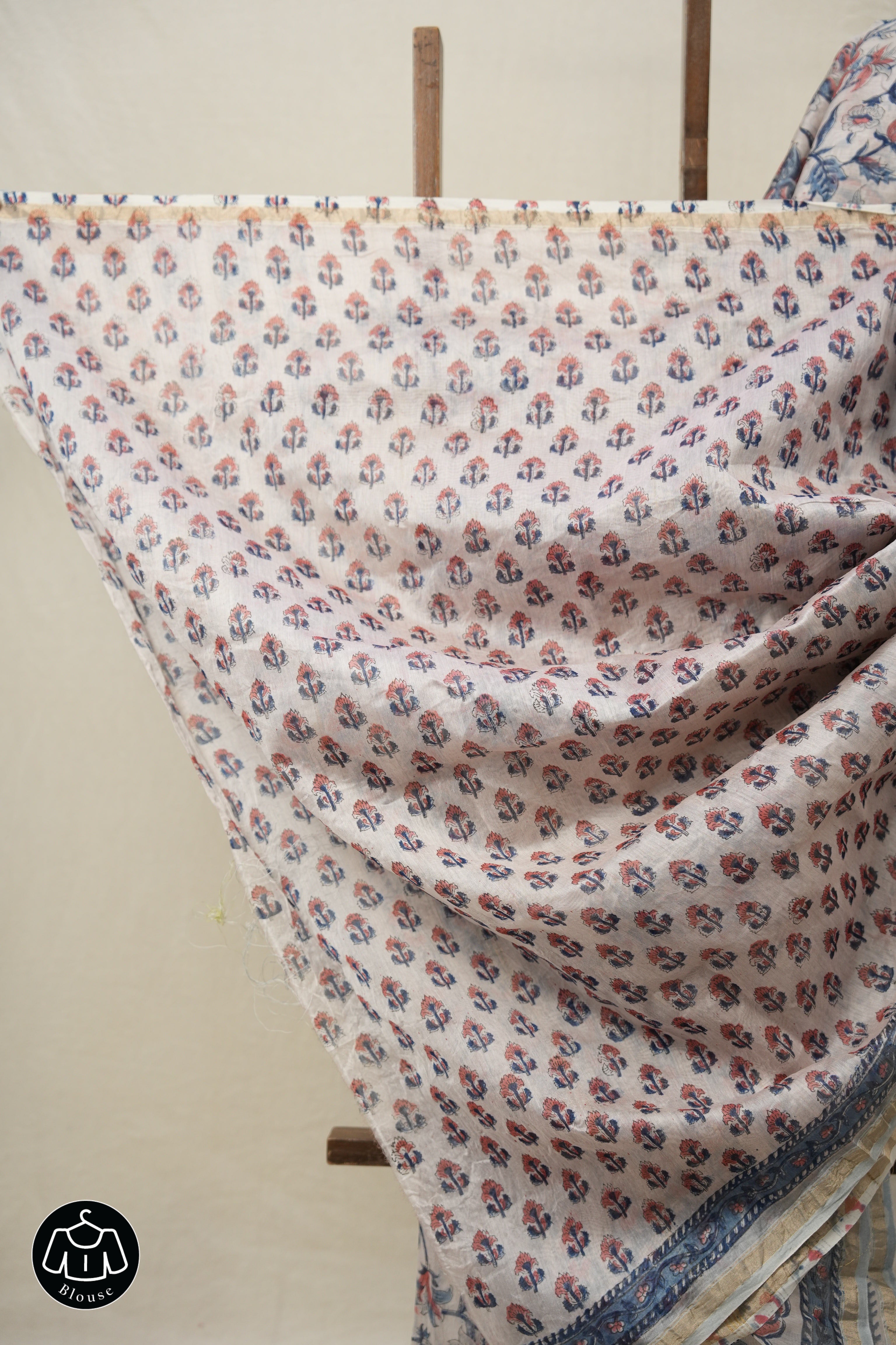 Off White HBP Cotton Silk Saree With Chanderi Border - SROWCSS1432
