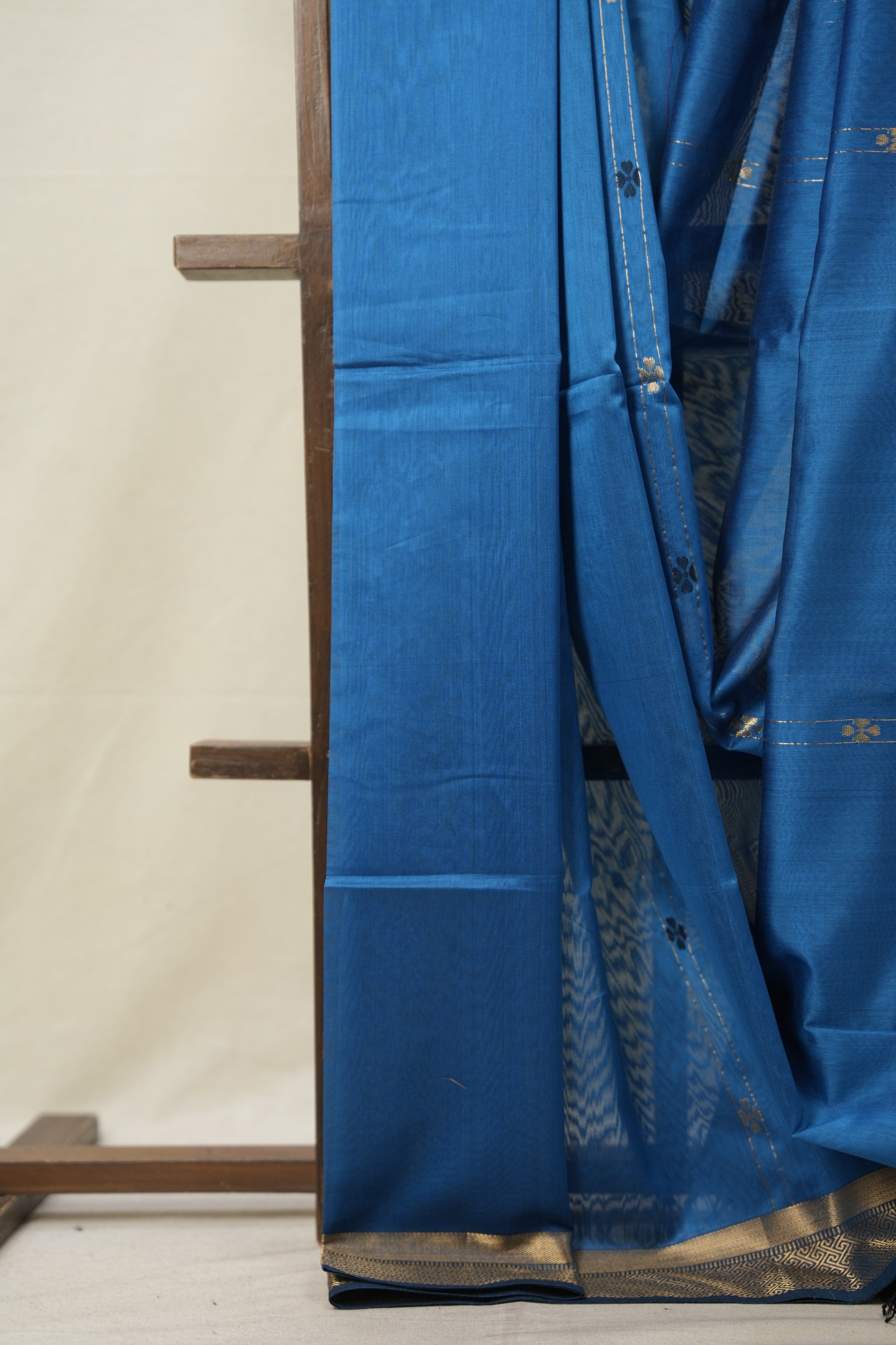 Teal Blue Maheshwari Saree - SRTBMS944