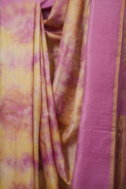 Pink Multicolor Tussar Silk Saree - SRPMTSS1761