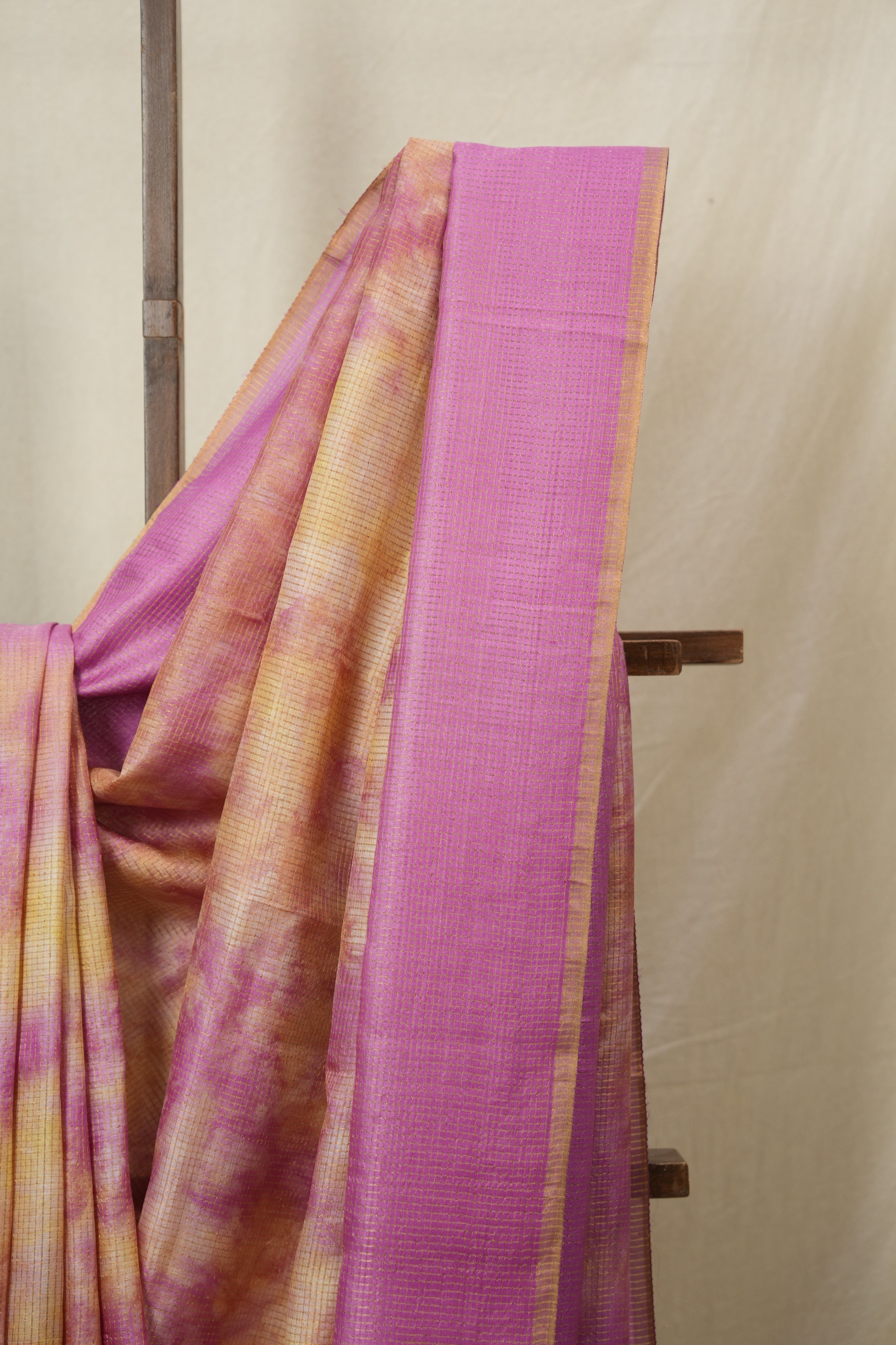 Pink Multicolor Tussar Silk Saree - SRPMTSS1761