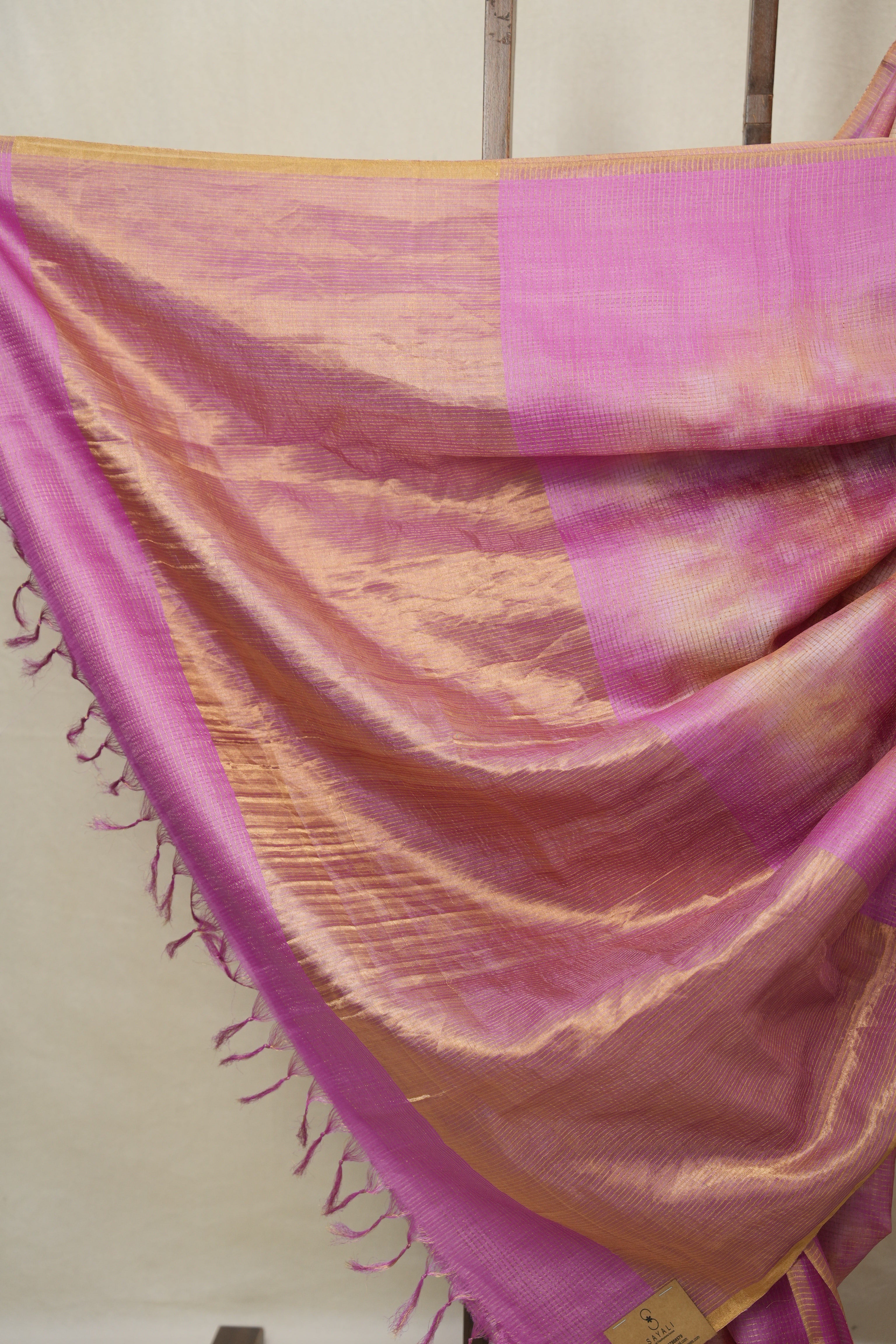 Pink Multicolor Tussar Silk Saree - SRPMTSS1761