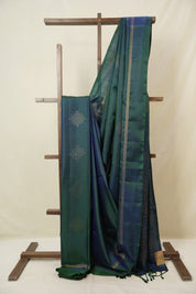 Peacock Green Soft Silk Saree - SRPGSSS428