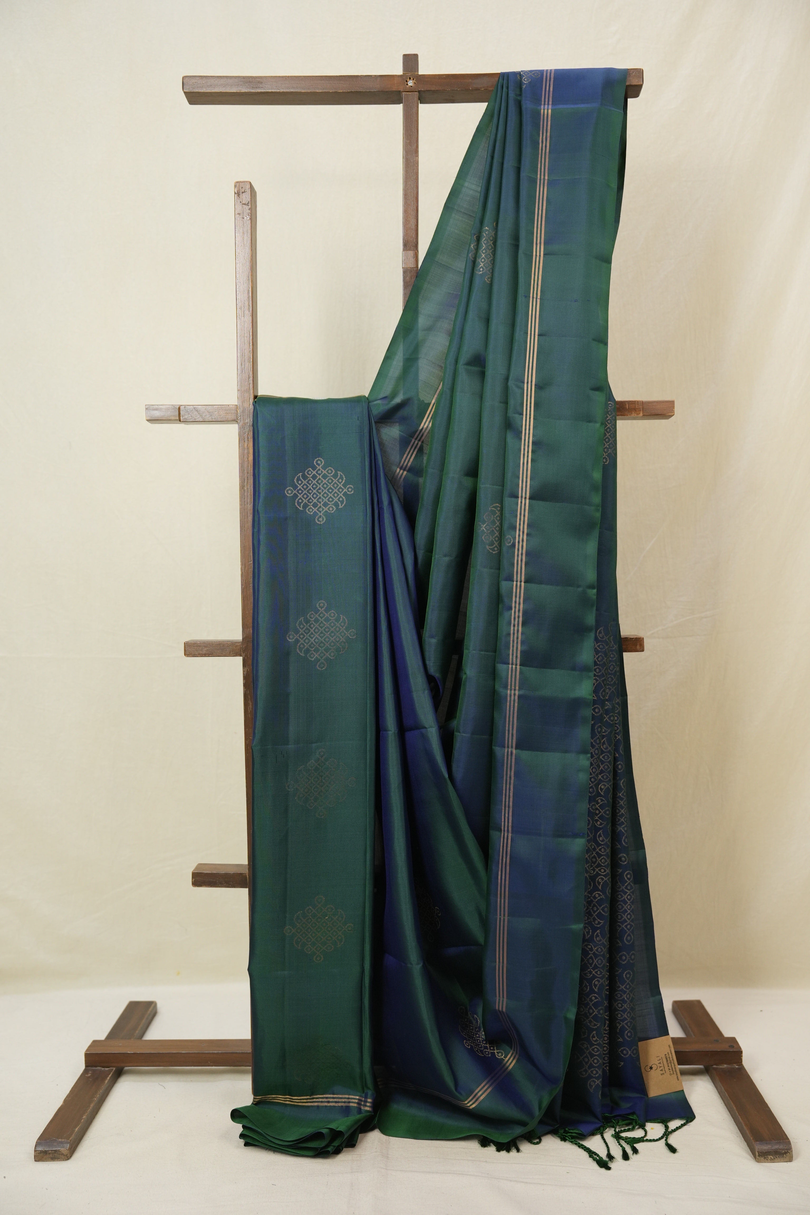 Peacock Green Soft Silk Saree - SRPGSSS428