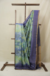 Blue Multicolor Tussar Silk Saree - SRBMTSS1760