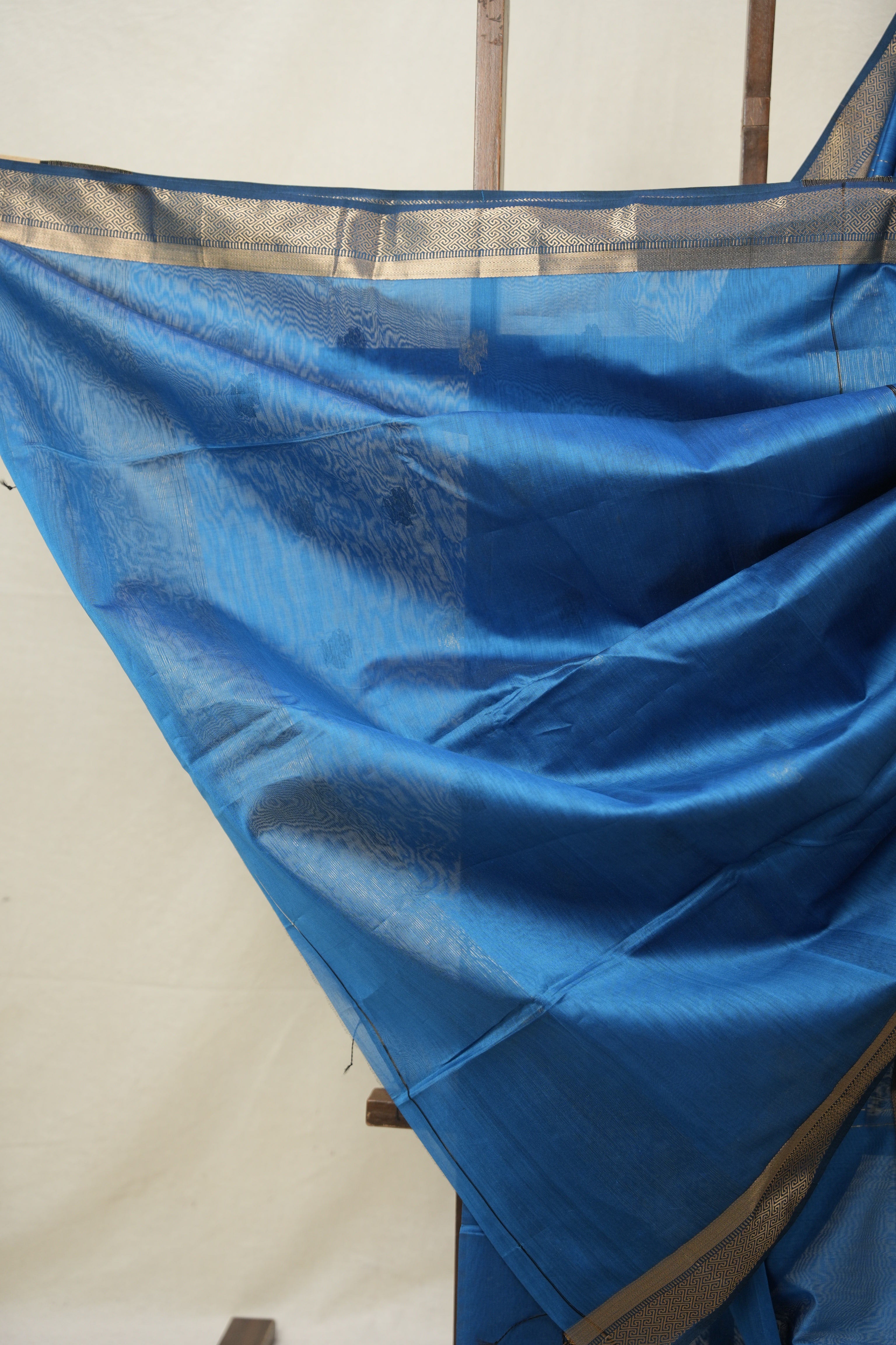 Teal Blue Maheshwari Saree - SRTBMS944