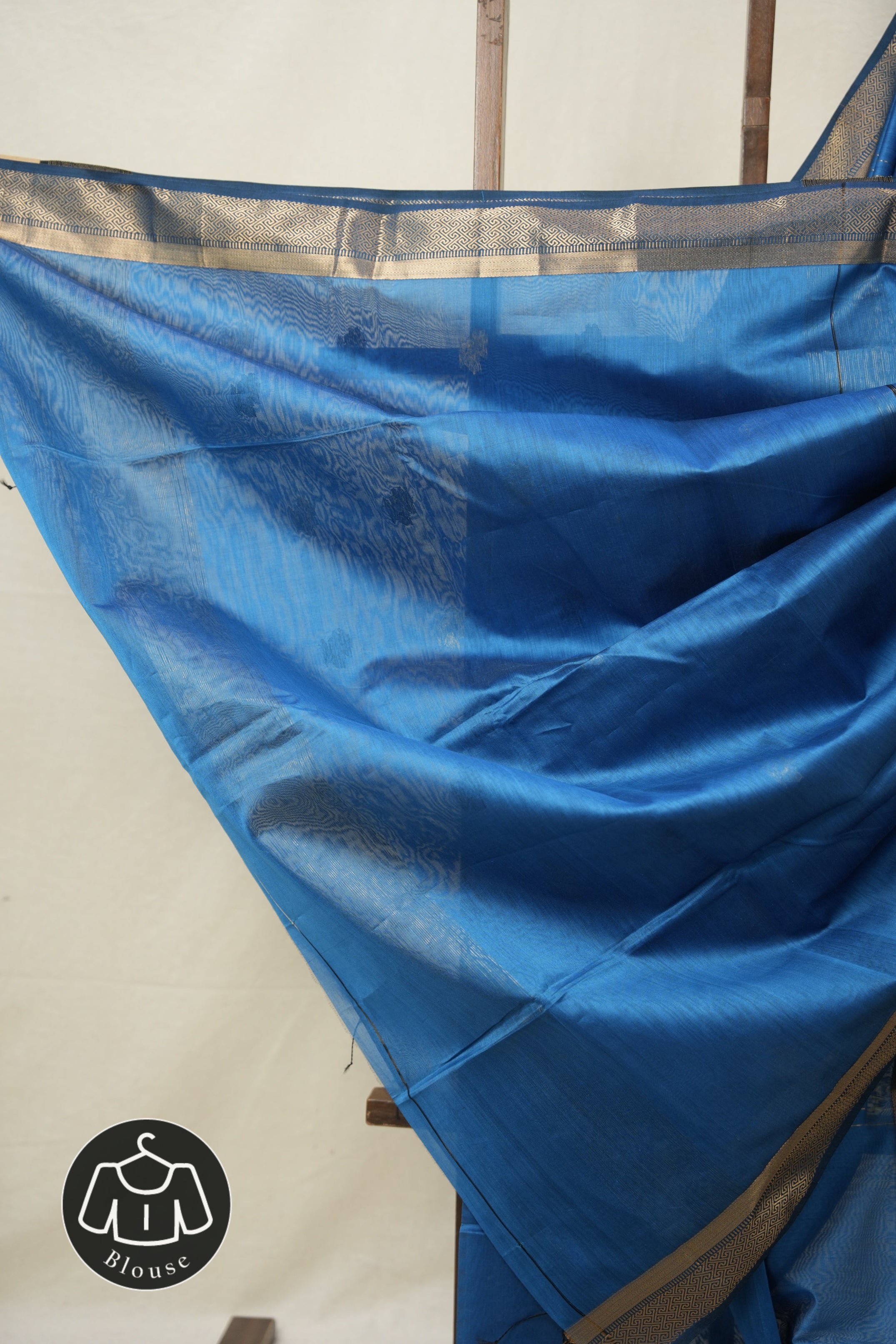 Teal Blue Maheshwari Saree - SRTBMS944