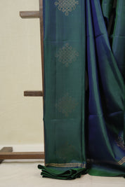 Peacock Green Soft Silk Saree - SRPGSSS428