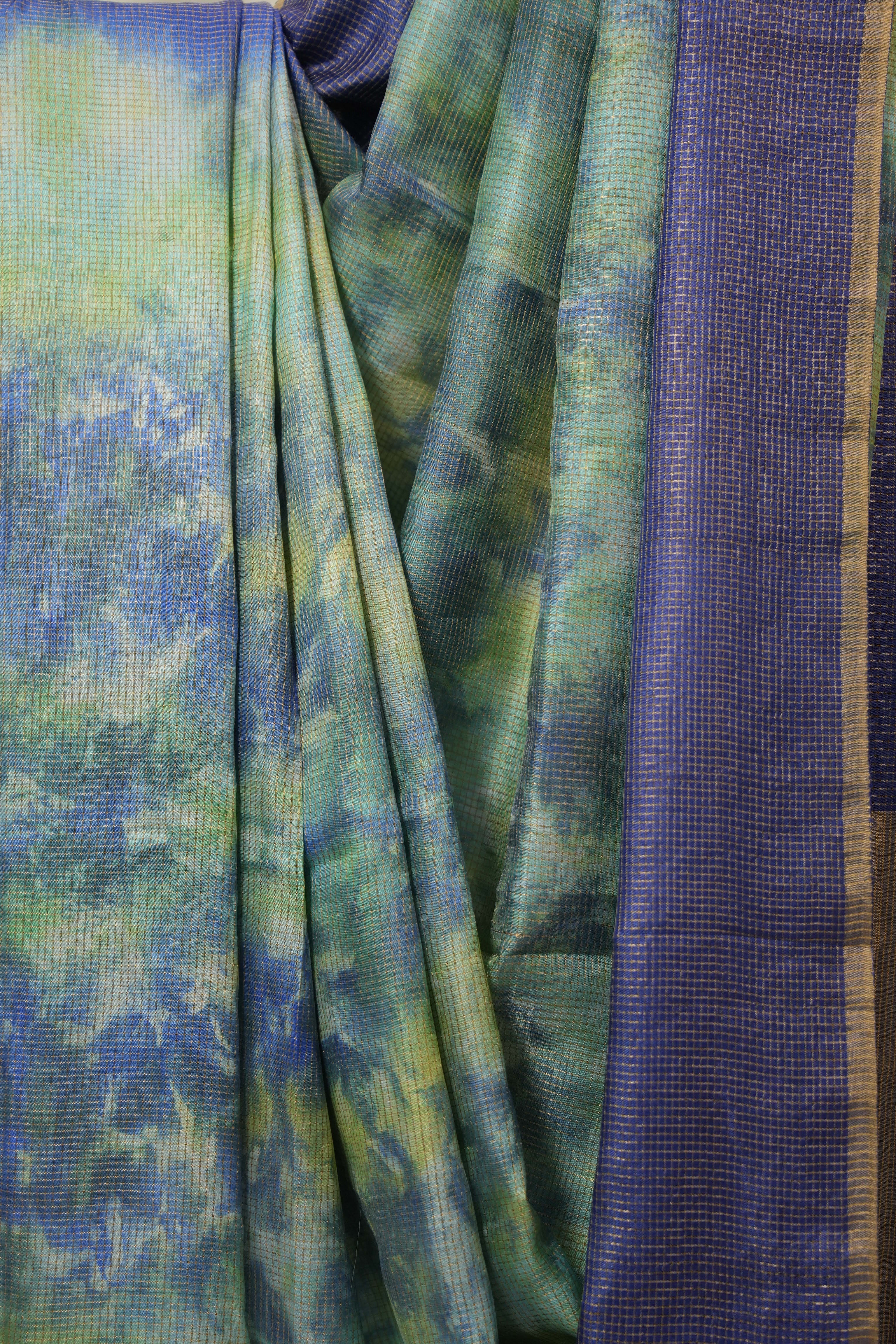 Blue Multicolor Tussar Silk Saree - SRBMTSS1760