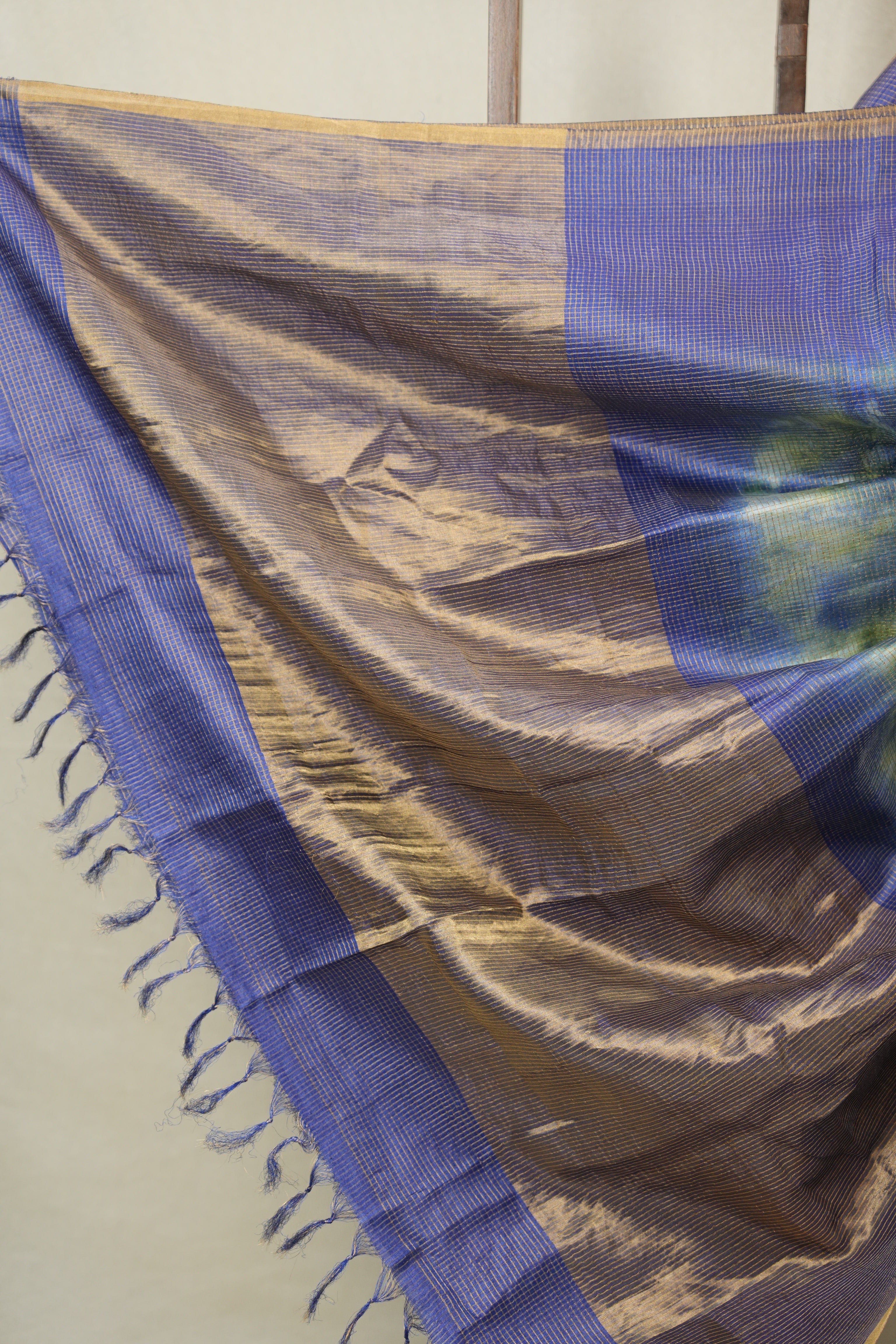 Blue Multicolor Tussar Silk Saree - SRBMTSS1760