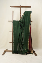 Green Maheshwari Saree - SRGMS655