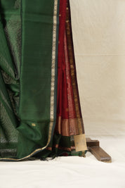 Green Maheshwari Saree - SRGMS655