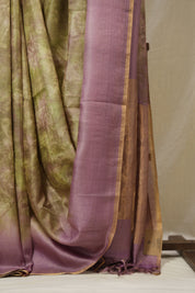 Dusty Pink Multicolor Tussar Silk Saree - SRDPMTSS1763