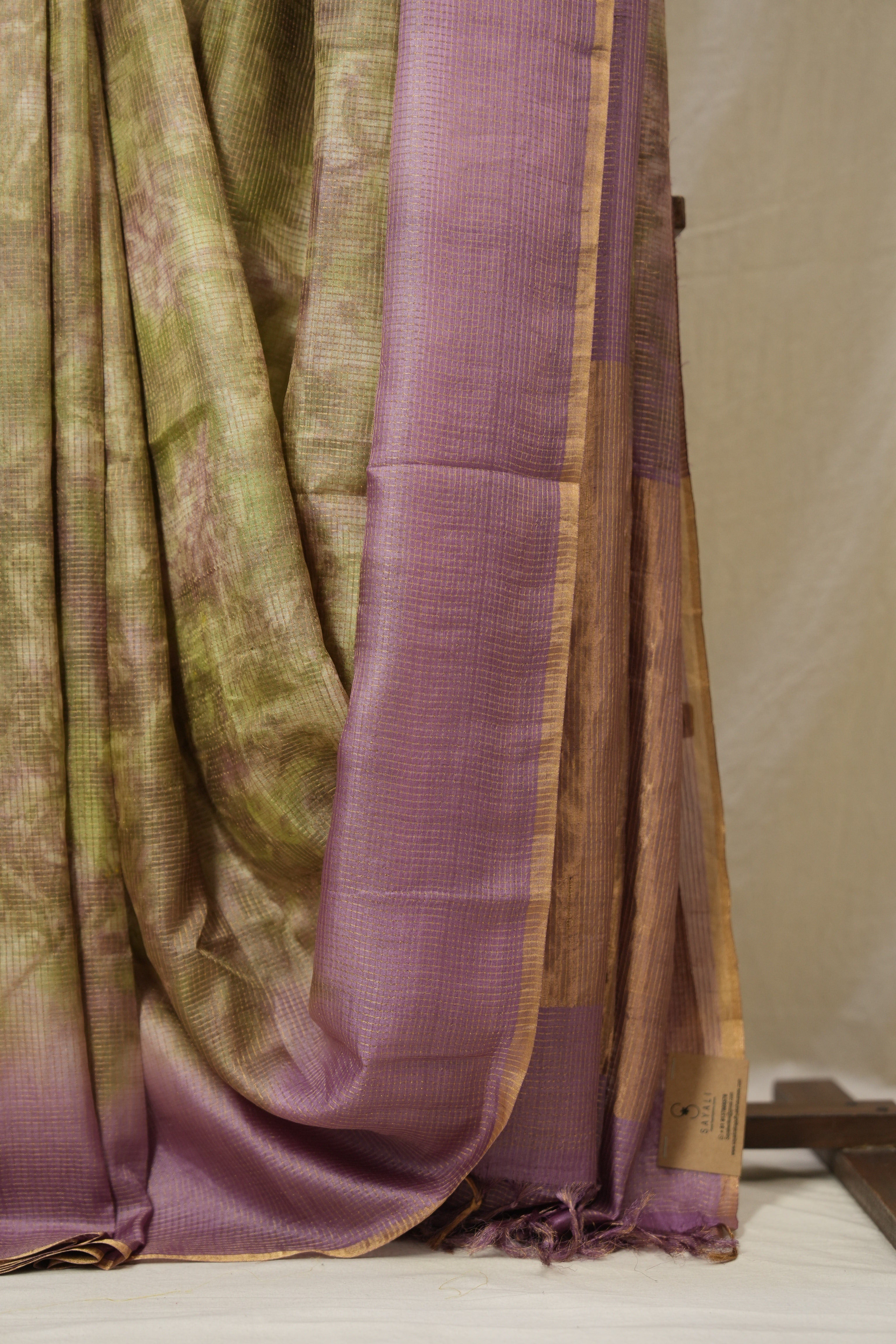 Dusty Pink Multicolor Tussar Silk Saree - SRDPMTSS1763