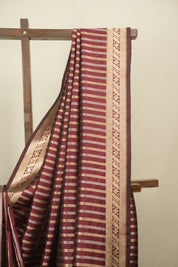Maroon Banarasi Silk Saree - SRMBSS996