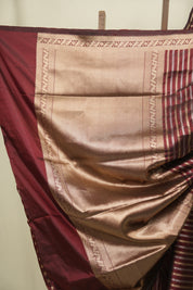 Maroon Banarasi Silk Saree - SRMBSS996