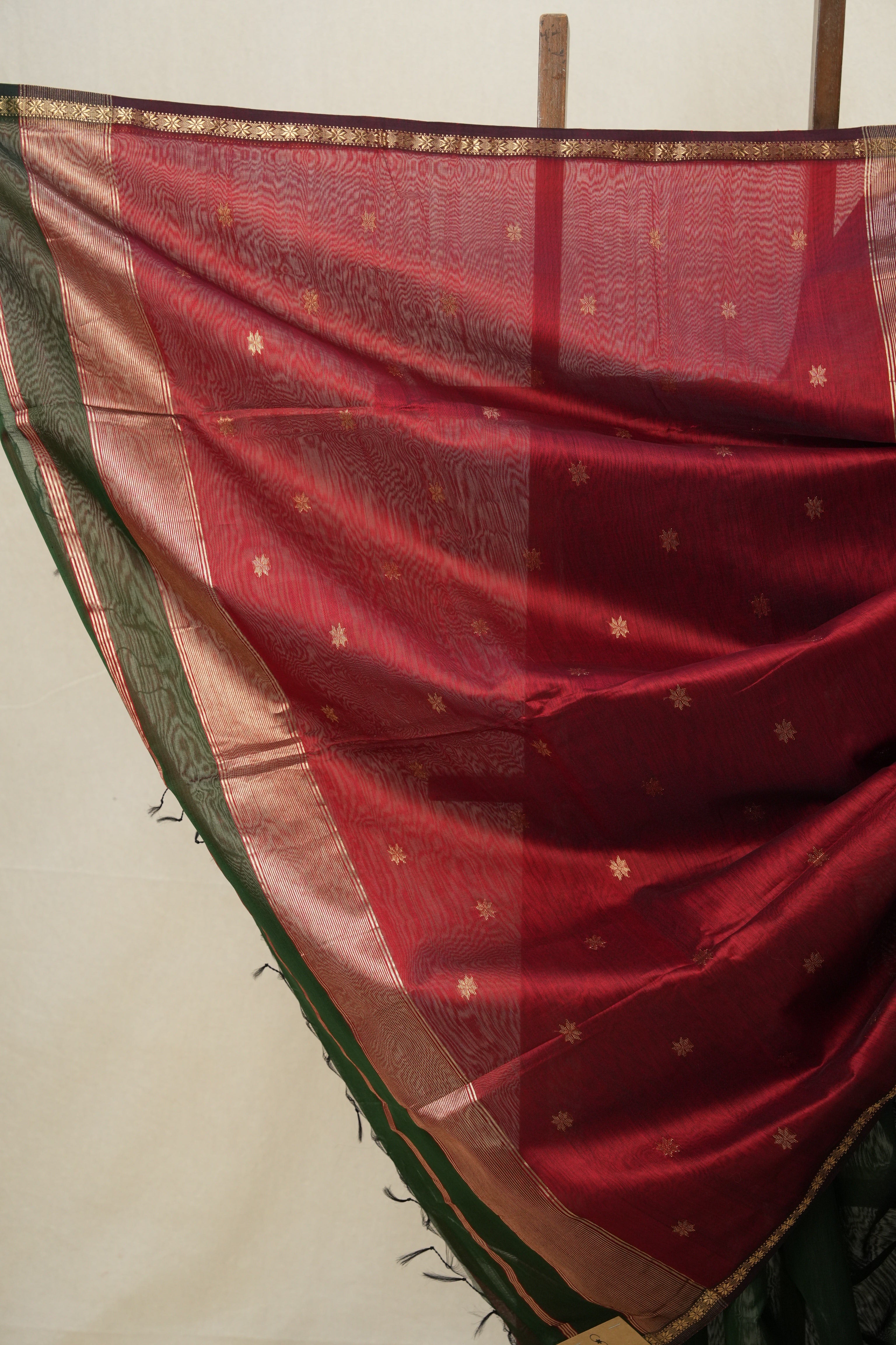 Green Maheshwari Saree - SRGMS655