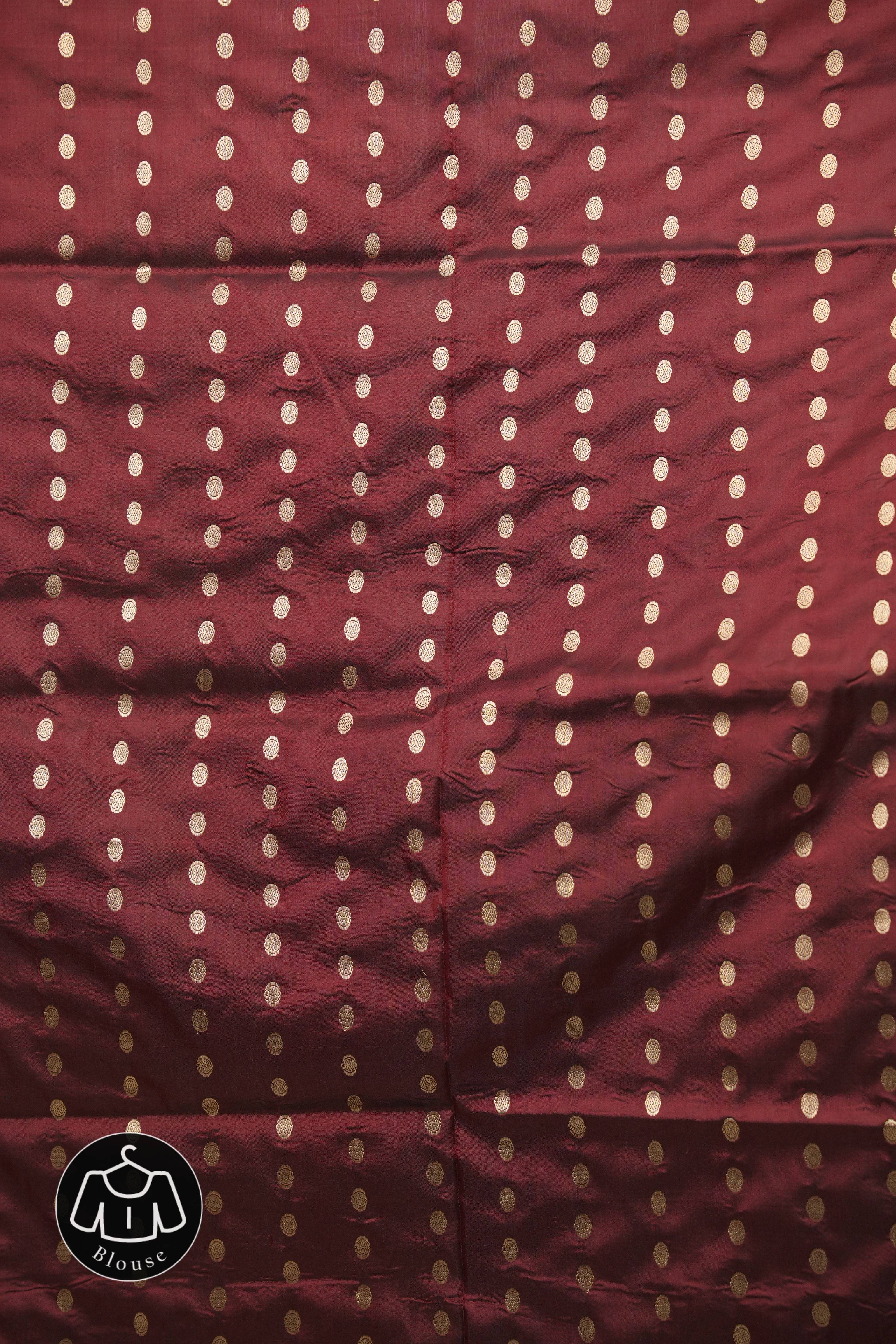 Maroon Banarasi Silk Saree - SRMBSS996
