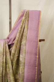 Dusty Pink Multicolor Tussar Silk Saree - SRDPMTSS1763