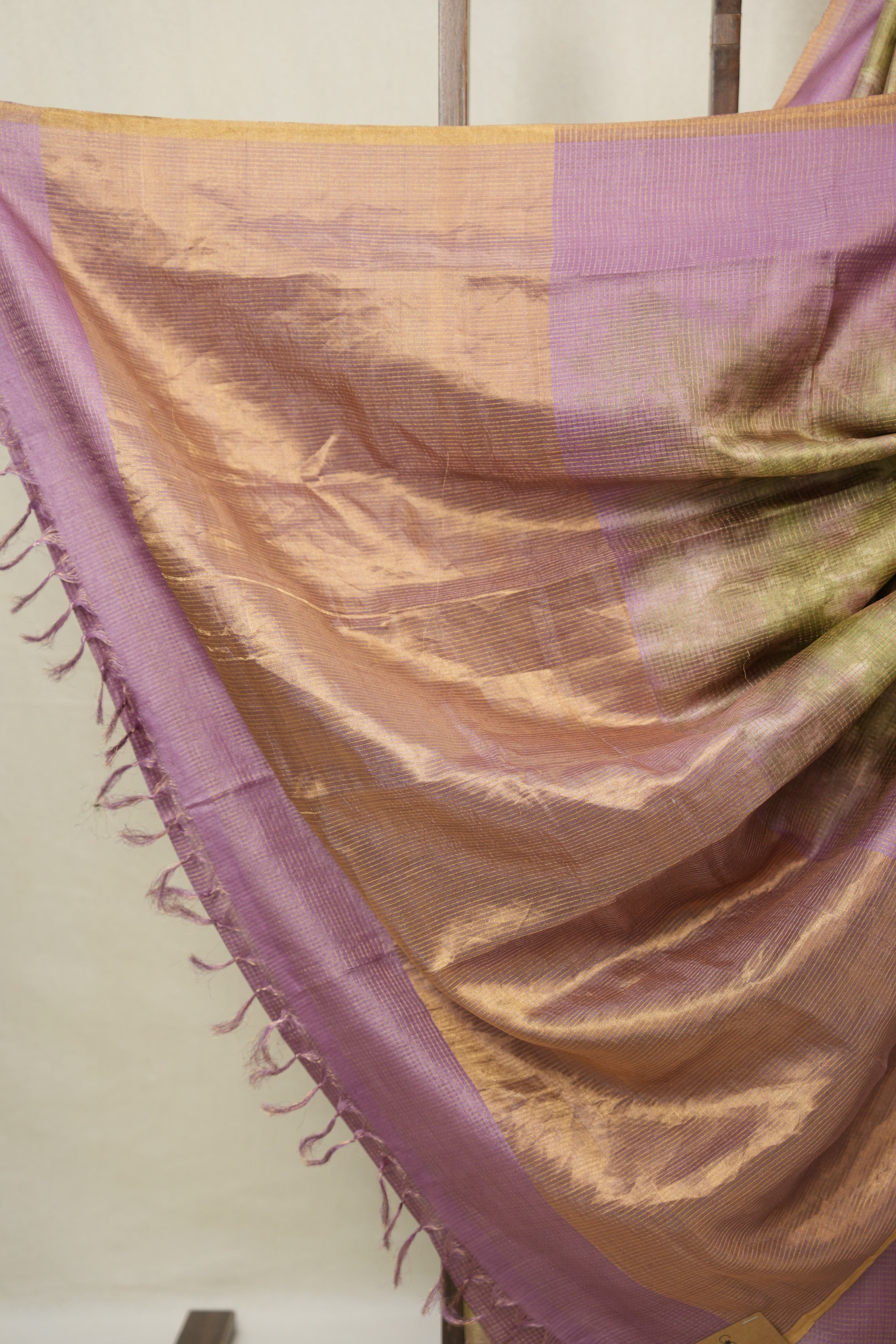 Dusty Pink Multicolor Tussar Silk Saree - SRDPMTSS1763